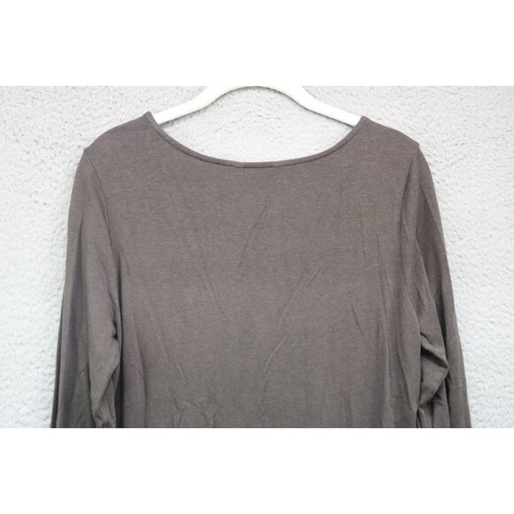 Chalet Et Ceci Brown Long Sleeve Bamboo Blend Midi Dress-Size Medium-Minimalist - Picture 10 of 10